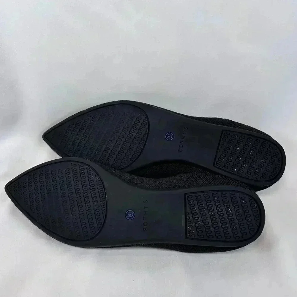 Rothy’s The Point Size 10.5 Pointed Toe Flat Black Knit